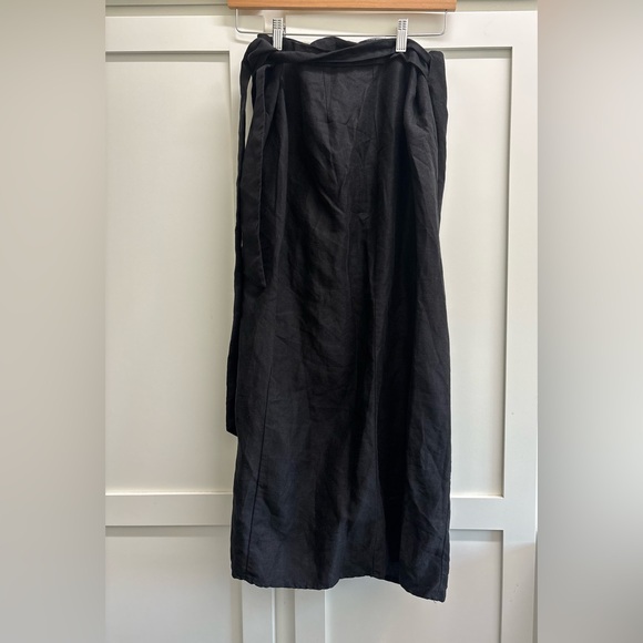 Reformation Citron Wrap Skirt Womens Medium Linen Tencel Side Slit - Picture 3 of 7